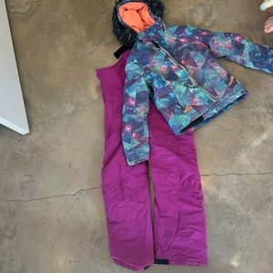 Girls, 7/8 ski/snowboard, set, jacket (O’Neil) and bib(Burton)